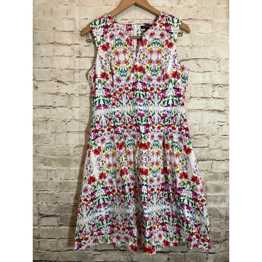 Chadwicks of Boston Garden Party Dress Women 12 Spring Florals Feminine Romantic